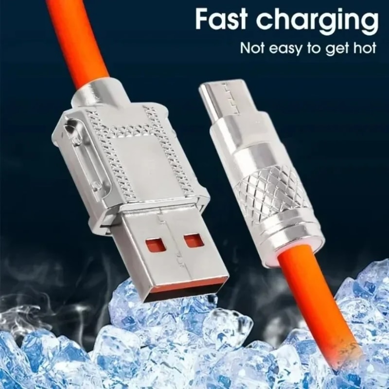 Quick Charge USB Cable USB C Charger Super Fast Charge Type C Liquid Silicone Cable For Huawei Sams 1