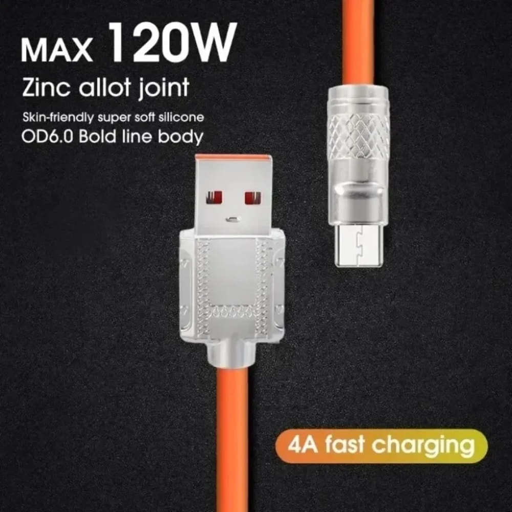 Quick Charge USB Cable USB C Charger Super Fast Charge Type C Liquid Silicone Cable For Huawei Sams 2