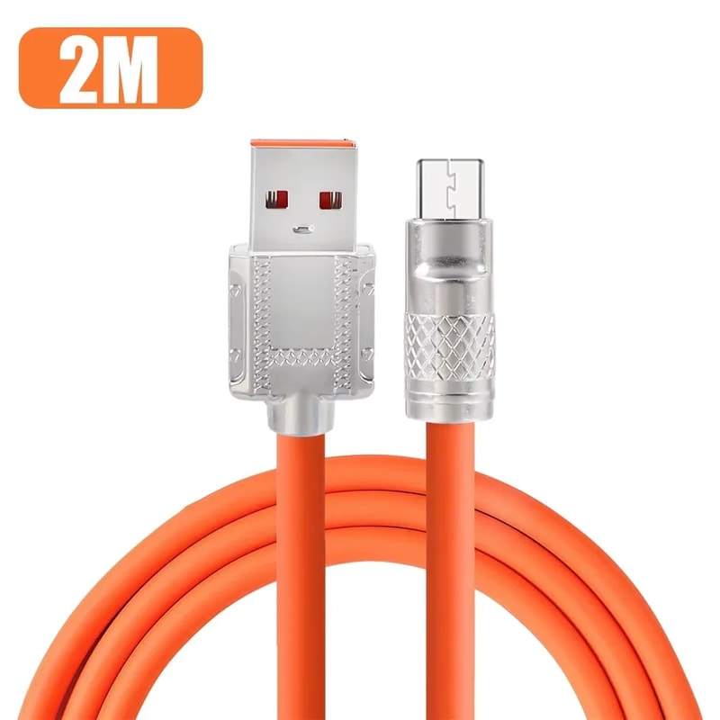 Quick Charge USB Cable USB C Charger Super Fast Charge Type C Liquid Silicone Cable For Huawei Sams 6
