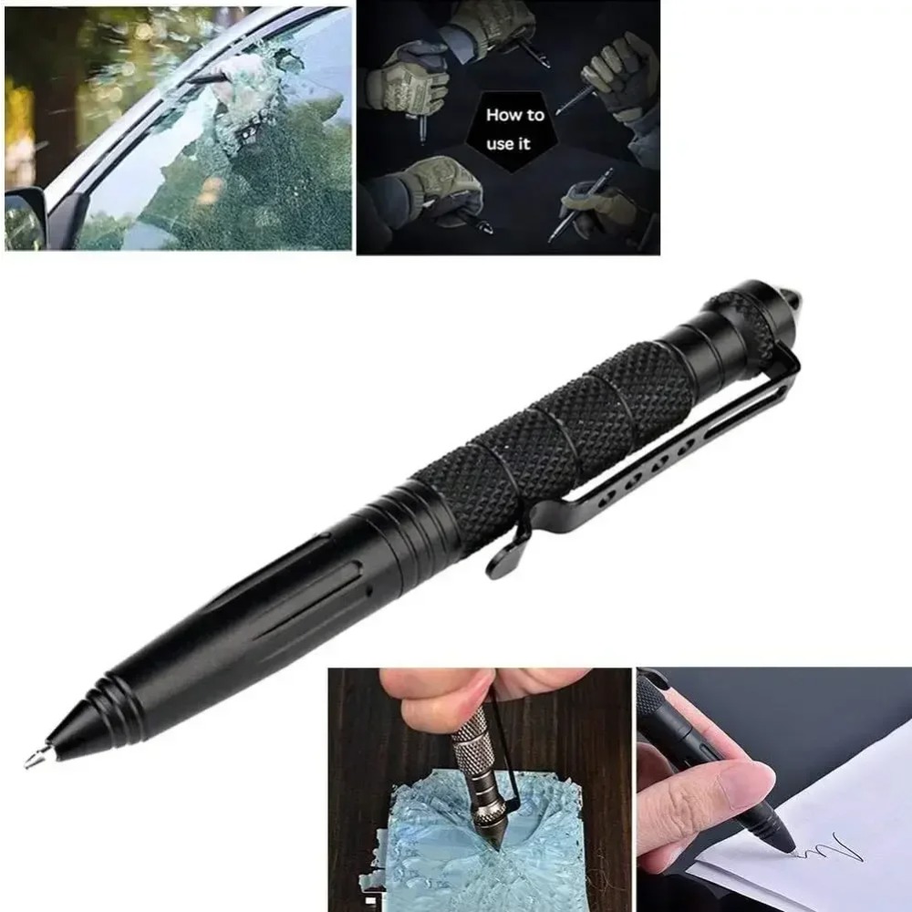 Self Defense Multifunctional Tactical Pen Emergency Survival Tool Glass Breaker Tungsten Steel Outd 1
