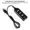 Mini USB Splitter Hub With Cable High Speed 4 Port USB Hub Power Adapter Socket For PC Laptop Noteb 2