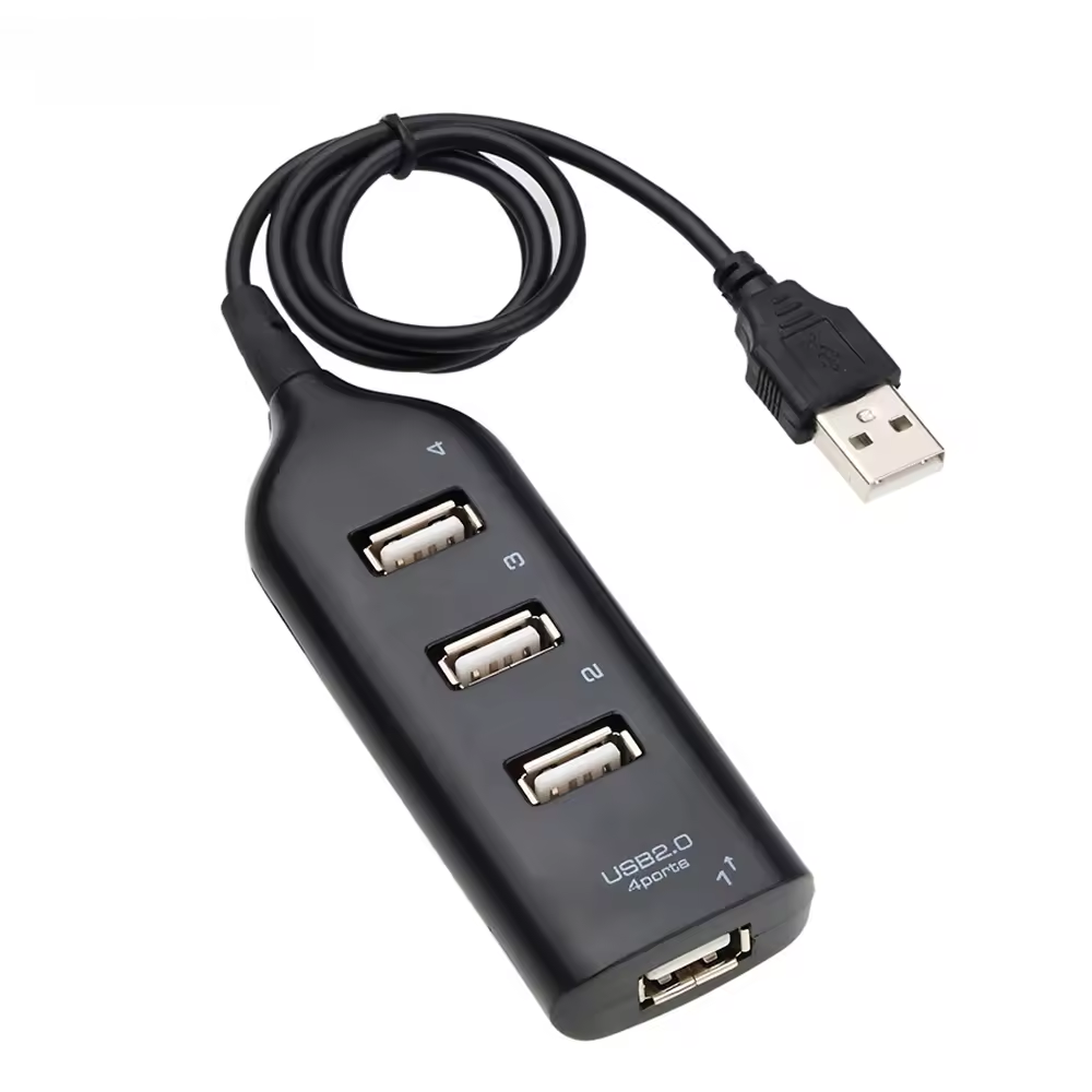 Mini USB Splitter Hub With Cable High Speed 4 Port USB Hub Power Adapter Socket For PC Laptop Noteb 4