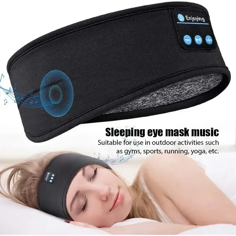 Elastic Wireless Headphones Music, Bluetooth Earphones Sports Sleeping Headband, Eye Mask Wireless Bluetooth Headset