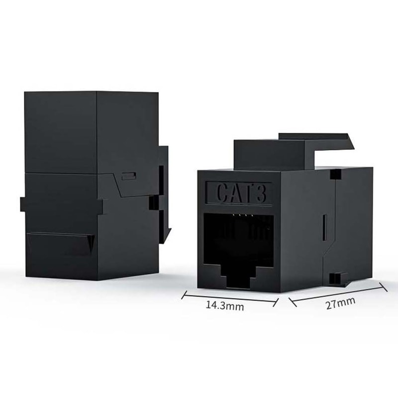 Straight Through Telephone Module Connector, CAT3 Telecom Jack, Extender Plug