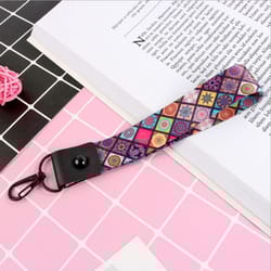 wrist band key rope lanyard with badge id card holder, mobile phone strap