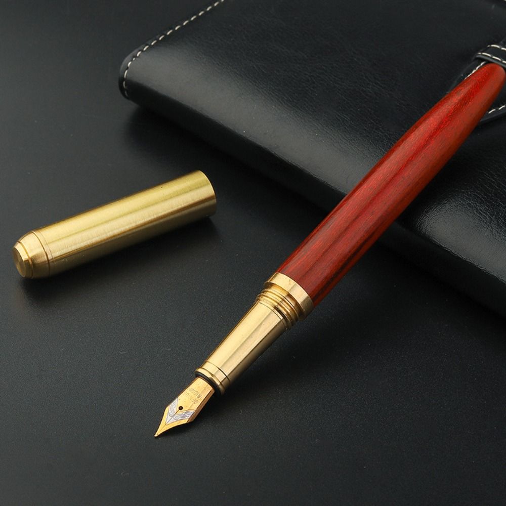 Luxury Business Signature Pen Highend Wood Fountain Pen Smooth Writing Calligraphy Pen For Students 5