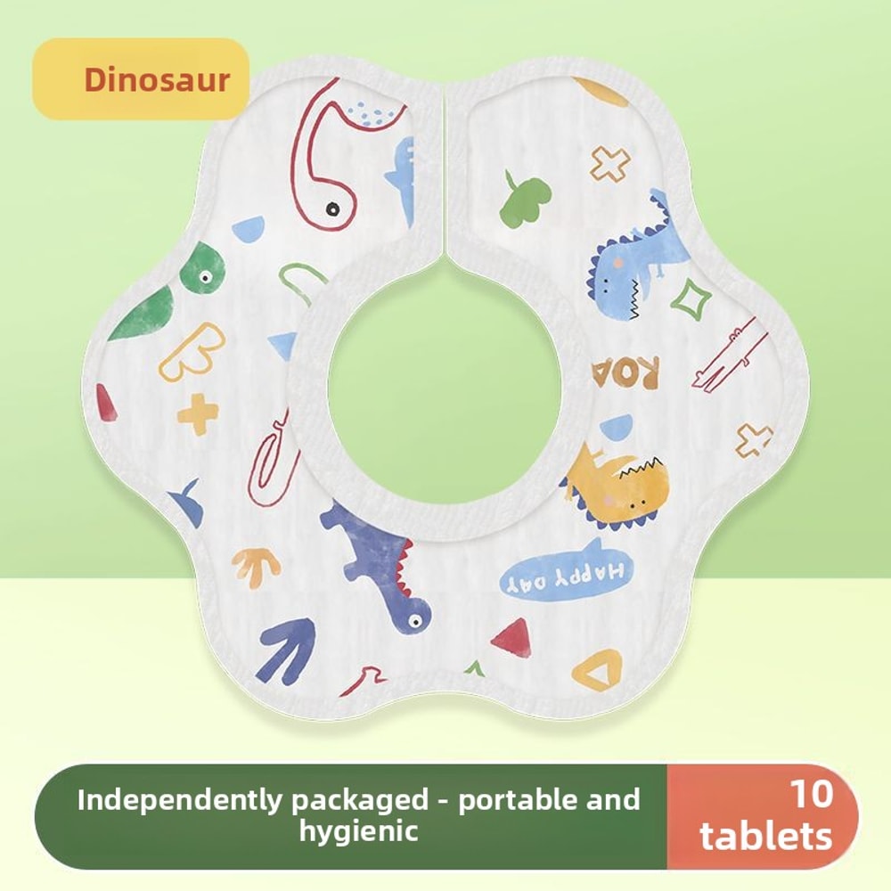 Disposable Bibs Baby Drool Towel Waterproof 360 Degree Anti Spitting Gauze For Newborn Neck Scarf 5
