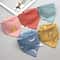 Waterproof Pure Cotton Bibs Saliva Scarf Towel Triangle Absorbent Cloth Bib For Newborn Babies Boys 0