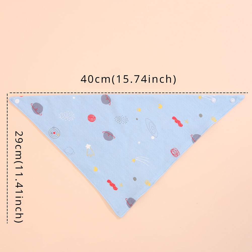 Waterproof Pure Cotton Bibs Saliva Scarf Towel Triangle Absorbent Cloth Bib For Newborn Babies Boys 2