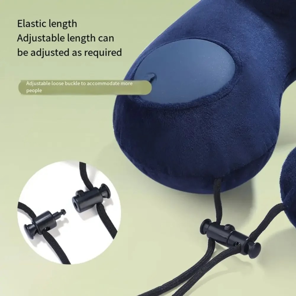 Portable Outdoor Travel Pillow, Inflatable U-shaped Neck Pillow, Foldable Double Hump Pillow