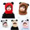 Thicken Cartoon Hat For Girls Boys Winter Cap For Kids Baby Scarf Hat Plus Fleece For Children 0
