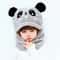 Thicken Cartoon Hat For Girls Boys Winter Cap For Kids Baby Scarf Hat Plus Fleece For Children 2