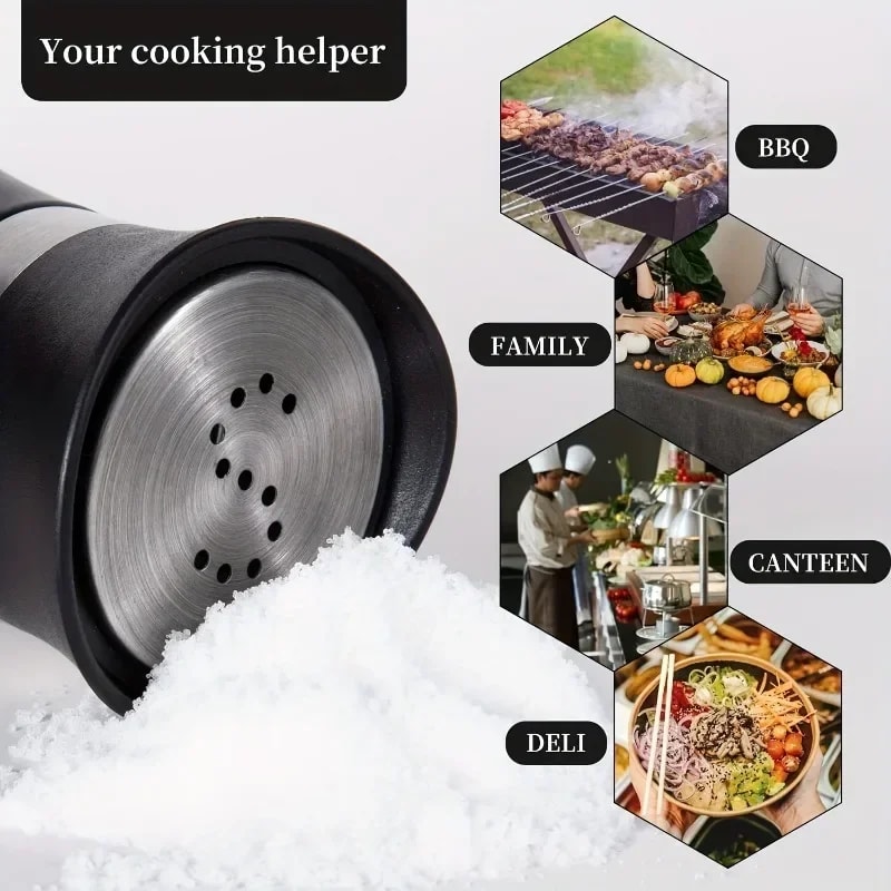 Salt and Pepper Bottle Set, Reusable Seasoning Containers, Sealed and Moisture-Proof for Home and Commercial Kitchens