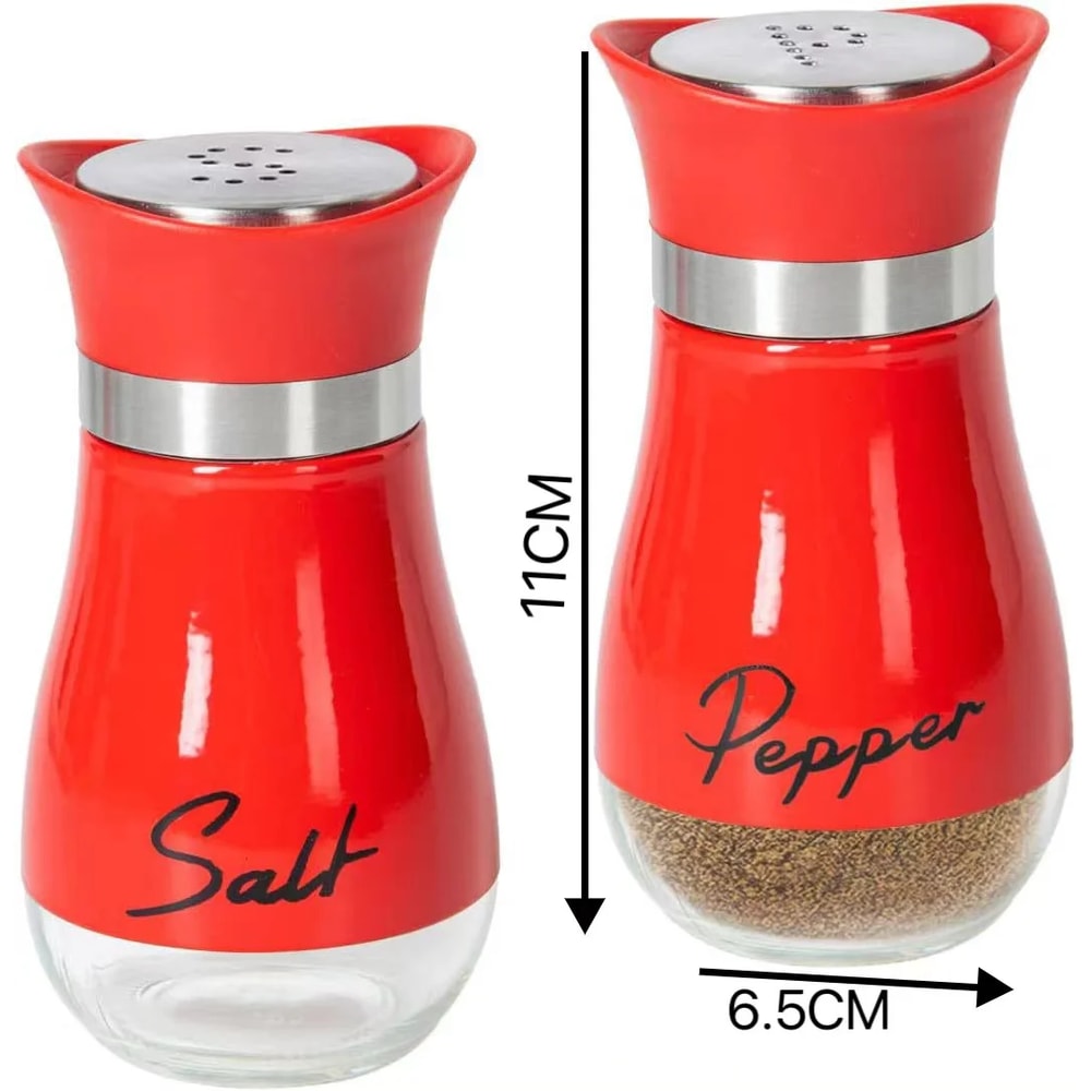 Salt and Pepper Bottle Set, Reusable Seasoning Containers, Sealed and Moisture-Proof for Home and Commercial Kitchens
