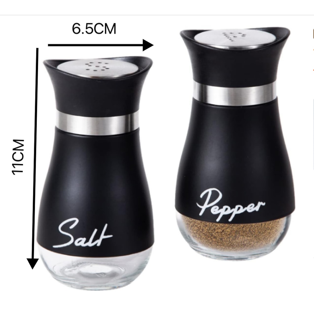 Salt and Pepper Bottle Set, Reusable Seasoning Containers, Sealed and Moisture-Proof for Home and Commercial Kitchens