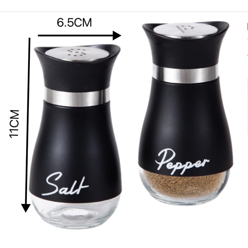 Salt and Pepper Bottle Set, Reusable Seasoning Containers, Sealed and Moisture-Proof for Home and Commercial Kitchens