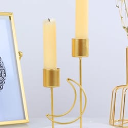 modern iron candle holder, single-head candlestick stand for wedding dining table, dinner party candle holder decoration