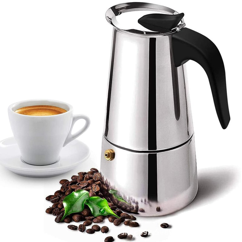 Stainless Steel Moka Coffee Maker Mocha Espresso Latte Stovetop Filter Coffee Pot For Kitchen 0