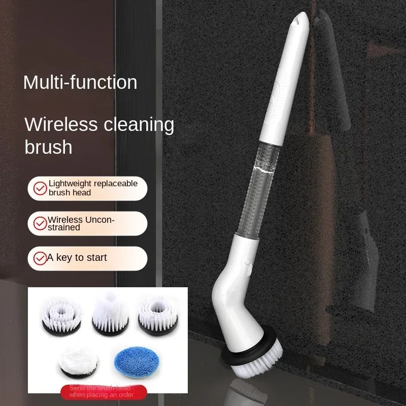 USB Rechargeable Electric Scrubber New Five In One Multifunctional Home Tool For Cleaning Bathroom 2