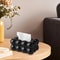Marshmallow Style Tissue Storage Box, White and Black Plastic, New Type Tissue Box for Home, Restaurant and Office