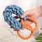 Biting rope dog toys for teeth cleaning, stress relieving sturdy hand woven
