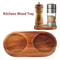 Salt and Pepper Mill Tray, Kitchen Storage Holder, Multipurpose Wood Tray Bracket, Salt Grinder Base Accessories