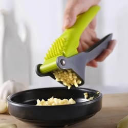 durable garlic puree press, manual stainless steel kitchen gadget with labor saving design