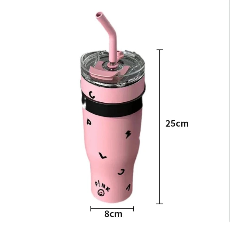 Stainless Steel Vacuum Insulated Water Cup Large Capacity Insulated Bottle For Travel Car And Picni 2
