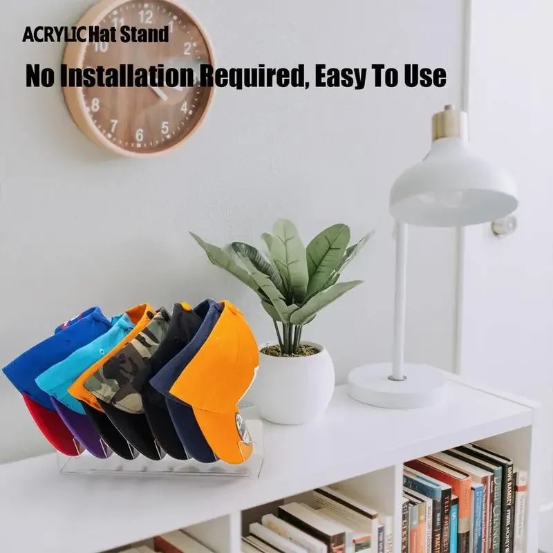 Acrylic Hat Rack Hat Storage Device For Bedroom Closet Dressing Table Display 2