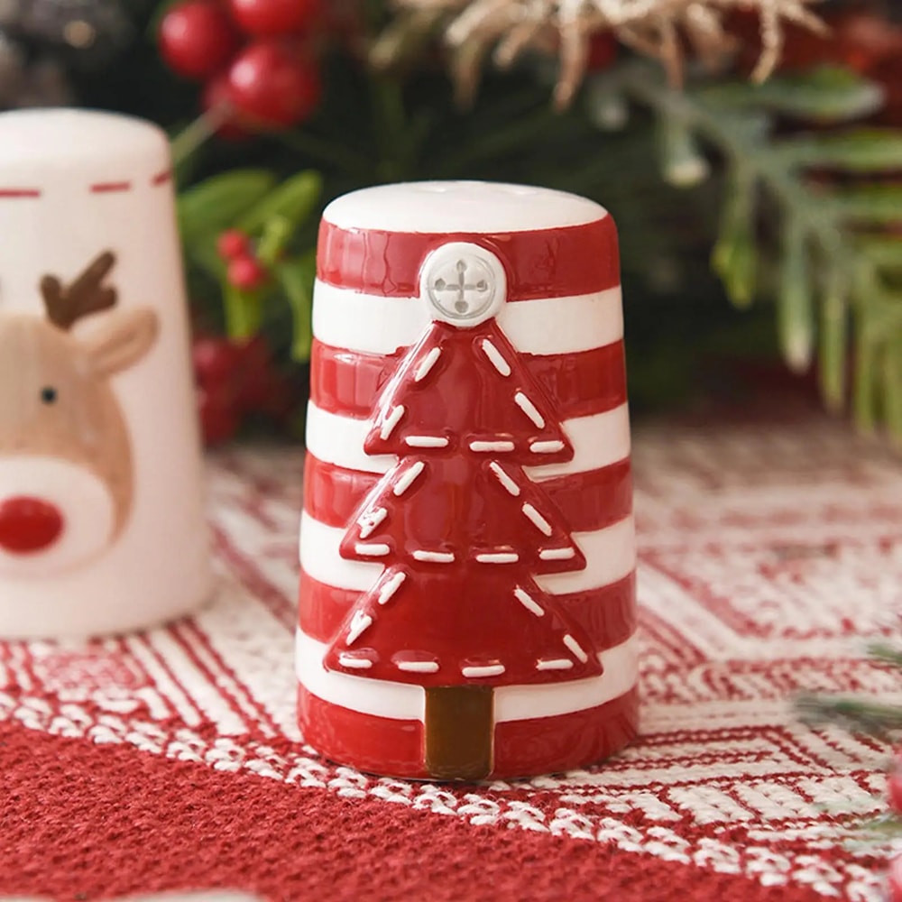 Creative Christmas Themed Nordic Style Santa Claus Salt And Pepper Shaker Embossed Seasoning Bottle 3