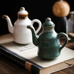 vinegar soy sauce ceramic spice jar, ceramic olive oil seasoning bottle, soy sauce tableware for hotel and restaurant