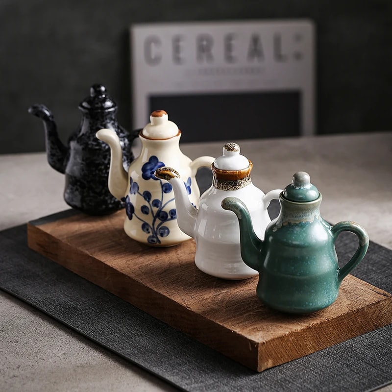 Vinegar Soy Sauce Ceramic Spice Jar Ceramic Olive Oil Seasoning Bottle Soy Sauce Tableware For Hote 1