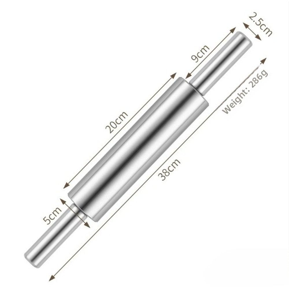 Dumpling Noodle Rolling Pin Household Stainless Steel Pressing Tool For Seamless Baking 4