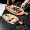 Waterproof Wooden Tray Solid Wood Leaf Shaped Afternoon Tea Tray For Steak Sushi 1