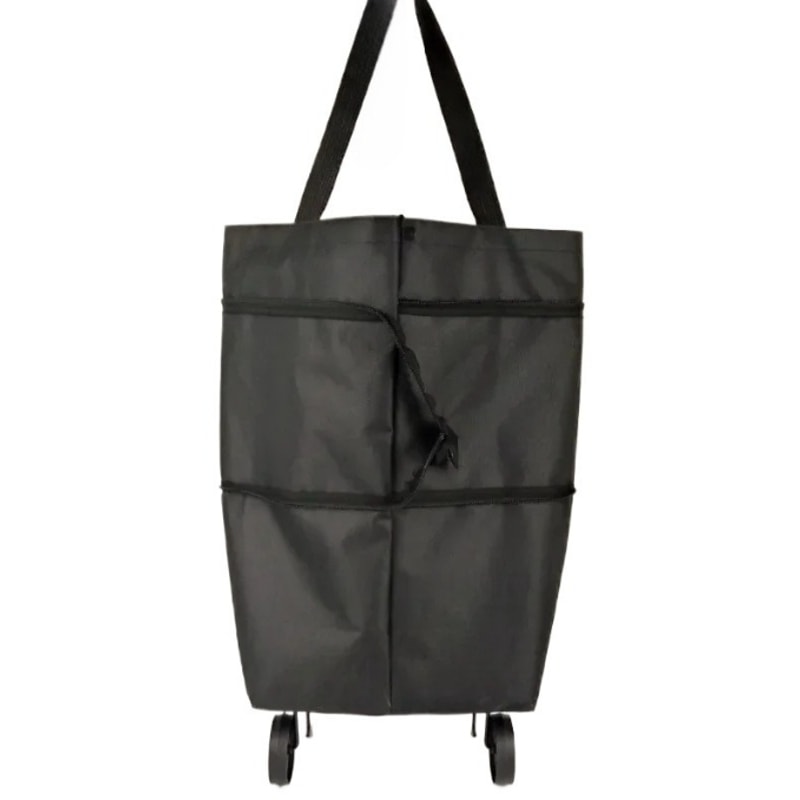 Lightweight Foldable Shopping Cart, Household Vegetable Cart with Wheels, Backpackable and Portable