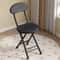 Portable Folding Chair with Oval Seat, Durable Metal Frame, No Assembly Needed, Hardwood Construction for Home