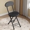 Portable Folding Chair with Oval Seat, Durable Metal Frame, No Assembly Needed, Hardwood Construction for Home