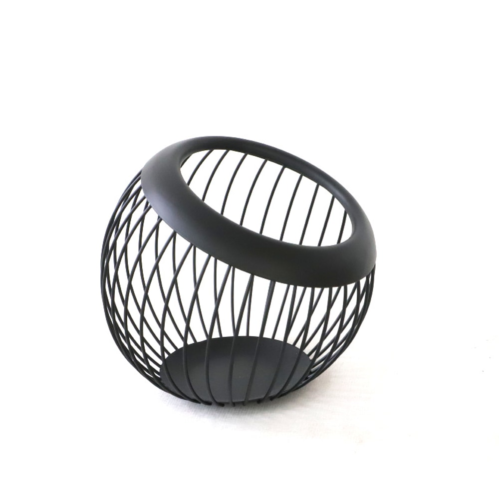 Large Capacity Ball Shaped Coffee Pod Metal Holder, Storage Basket for Kitchen, Drain Basket & Fruit Plate Organizer