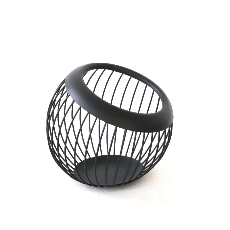 Large Capacity Ball Shaped Coffee Pod Metal Holder, Storage Basket for Kitchen, Drain Basket & Fruit Plate Organizer