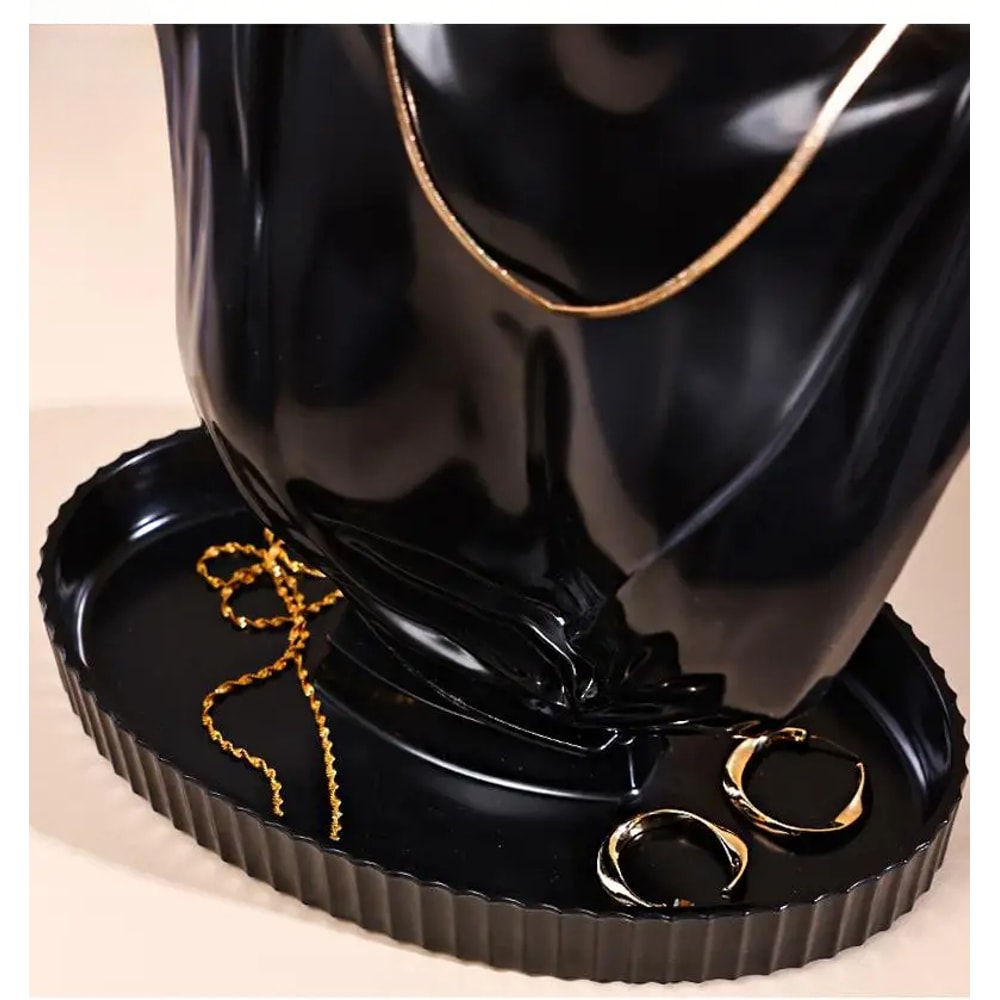 Jewelry Display Stand Portrait Neck Model Plastic Necklace Earring Rack 3