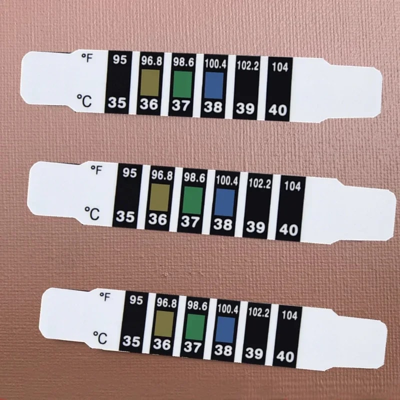 Water and Milk Thermometer, Fever Test Sticker for Baby, Child, Forehead Temperature