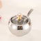 Stainless Steel Sugar Bowl With Lid Spoon Gold And Silver Household Kitchen Condiment Pots Spice S 3
