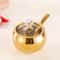 Stainless Steel Sugar Bowl With Lid Spoon Gold And Silver Household Kitchen Condiment Pots Spice S 4