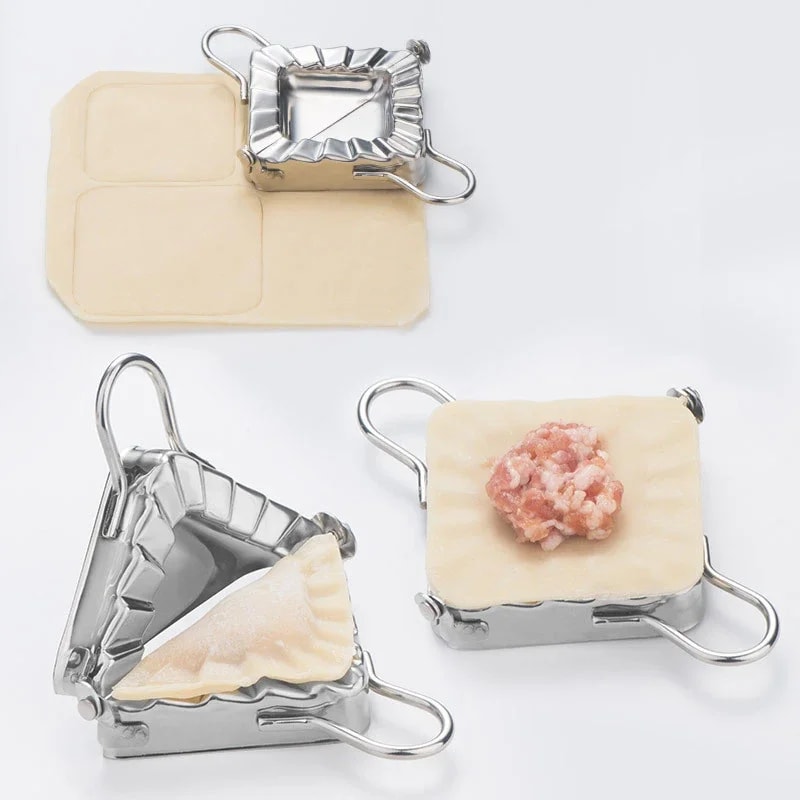 Squareshaped Dumpling Wrapper Cutter Stainless Steel Heartshaped Dumpling Maker Jiaozi Maker Device 2