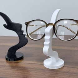 minimalist glasses decoration for desktop, fashion glasses placement bracket with side face design