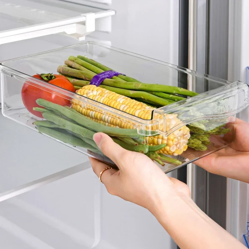 Refrigerator Storage Box Transparent Undershelf Organizer Freshkeep Fruit Egg Drawer Box For Kitch 3