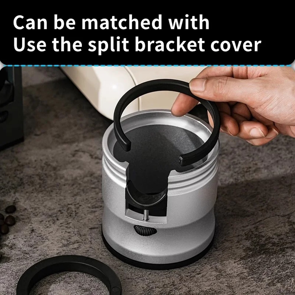 Adjustable Aluminum Coffee Portafilter Holder, Espresso Tamper Stand Base, Coffee Handle Tamper for Portafilters Tools