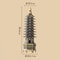 Vertical Incense Burner 3D Model China, Wenchang Pagoda Home Use Incense Burner Holder, Metal Handicraft Decor