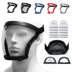 home kitchen splash protection mask anti fog, reusable full face shield windproof with filter