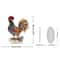 Colorful Rooster Mascot Statue, 2D Flat Acrylic Home Bookshelf Decor, Office Desktop Decoration Friend Gifts